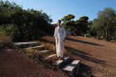 Kaftan long Lefkada Natural e Dourado